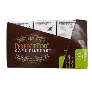 300 Count Cafe Filters Paper Liners for Reusable K Cup Coffee Keurig K Elite NEW